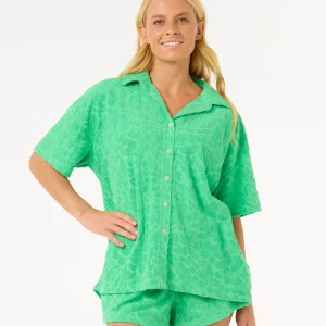 Chemise verte effet éponge LAS DALIAS