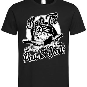 FBF Bats toi pour tes droits – Homme – Tee Shirt noir col rond