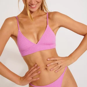 Haut de maillot de bain rose clair Miko Scrunchy