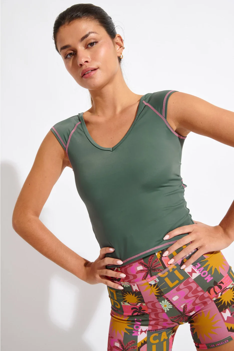T-shirt Kaki SENSE WELLNESS