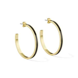 Créoles Bangle - Noir