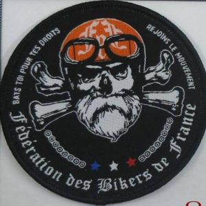 Patch « Le Skull des Bikers de France » – 9 cm