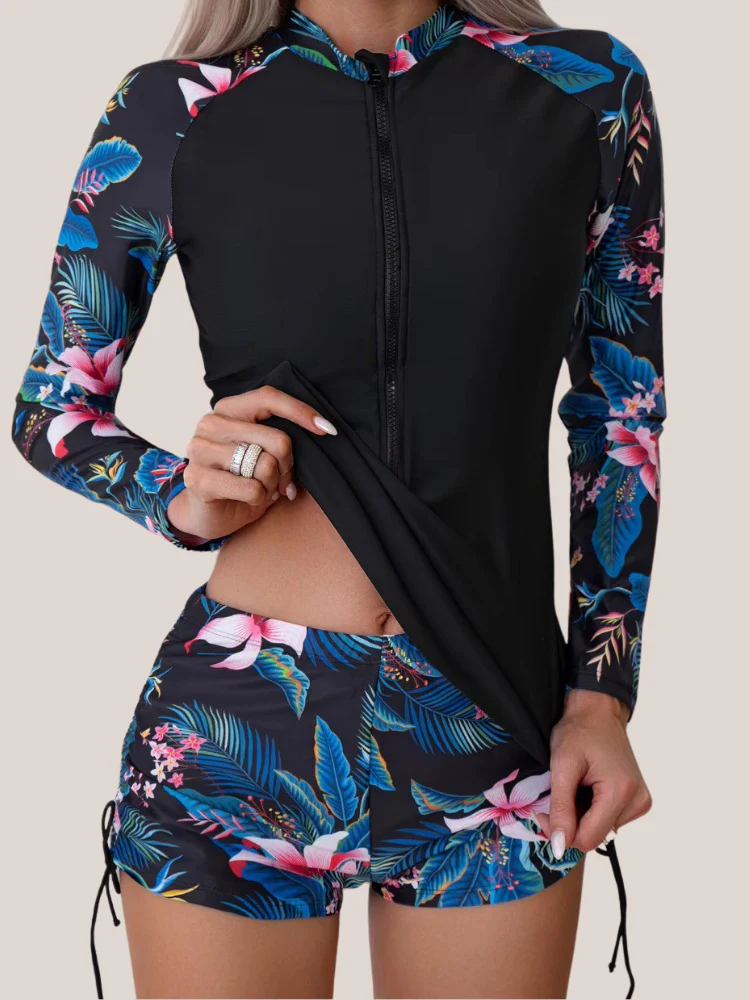 Maillot de bain 2 pièces manches longues