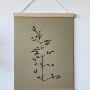 Affiche papier doré – Graminées