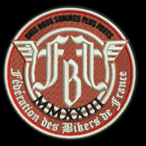 Patch FBF MMXXIII – 9 cm – couleur rose pale