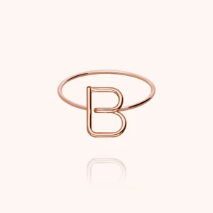Bague Capitale Initiale - or rose 750/1000