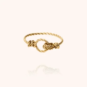 Bague Attache moi - or jaune laminé