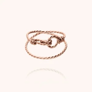 Bague Attache moi Encore - or rose laminé