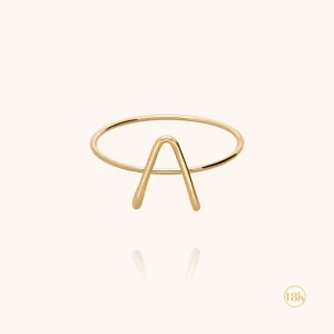 Bague Capitale Initiale - or jaune 750/1000
