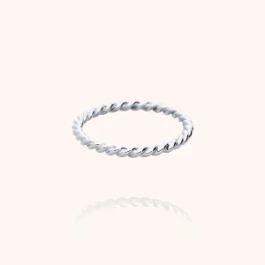 Bague Héra Torsadée n°3 - or blanc 750/1000