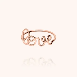 Bague Originale Love - or rose laminé
