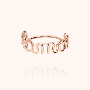Bague Originale Maman - or rose laminé