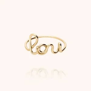 Bague Originale Personnalisée - or jaune laminé