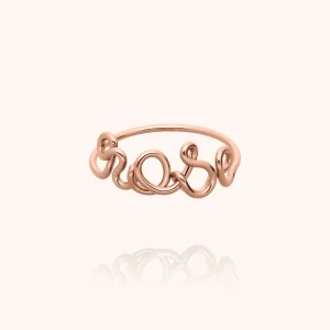 Bague Originale Personnalisée - or rose laminé