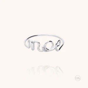 Bague Originale Personnalisée - or blanc 750/1000