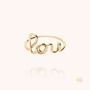 Bague Originale Personnalisée - or jaune 750/1000