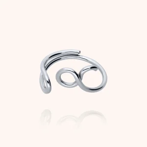 Bague Outline Lettre V - argent