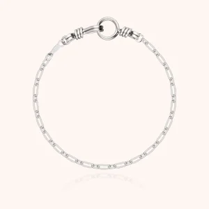 Bracelet Chaîne Rectangle Attache moi - argent