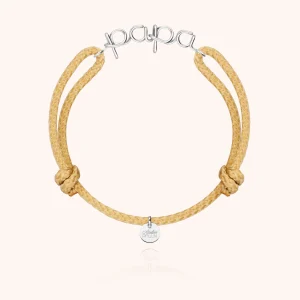 Bracelet Cordon Ciré Papa - argent