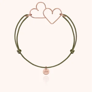 Bracelet Cordon Donne Moi Ton Coeur - or rose laminé