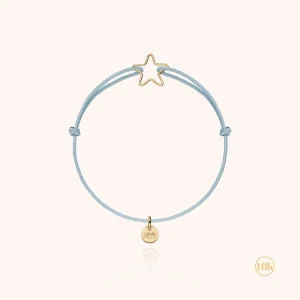Bracelet Cordon Enfant Petite Étoile - or jaune 750/1000