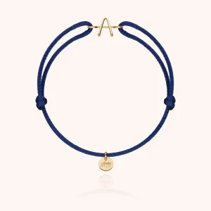 Bracelet Cordon Initiale - or jaune 750/1000