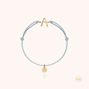 Bracelet Cordon Initiale Enfant - or jaune 750/1000