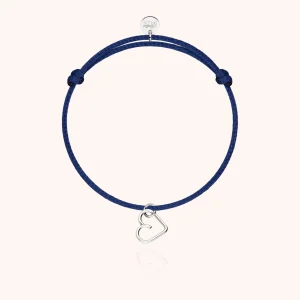 Bracelet Cordon Lucky Charms Cœur - argent