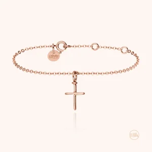 Bracelet Symbolic Charms Croix - or rose 750/1000