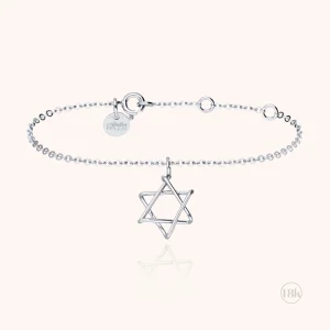 Bracelet Symbolic Charms Étoile de David - or blanc 750/1000