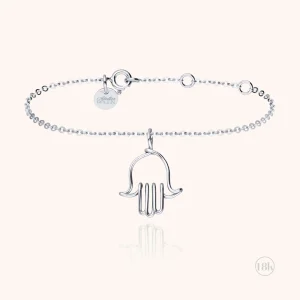 Bracelet Symbolic Charms Main de Fatma - or blanc 750/1000