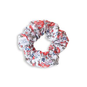 Chouchou Mini Enfant Tissu Liberty Félicité Rouge, Blanc et Bleu
