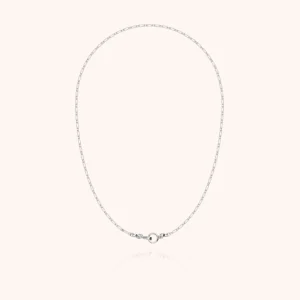 Collier Chaîne Rectangle Attache moi - argent