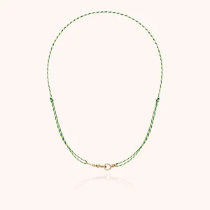 Collier Cordon Slim Knot Attache moi - or jaune laminé