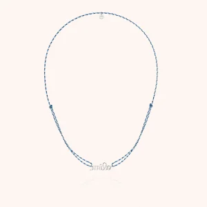 Collier Cordon Slim Knot Personnalisé - or blanc 750/1000