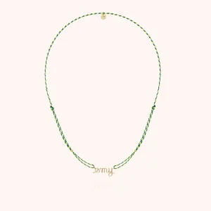 Collier Cordon Slim Knot Personnalisé - or jaune 750/1000