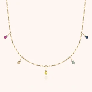 Collier Luna - saphir rainbow
