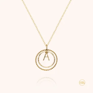 Collier Médaille Initiale - or jaune 750/1000