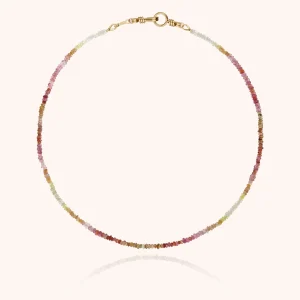 Collier Ras de Cou Rivière Attache moi - saphir fauve