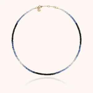 Collier Ras de Cou Rivière - saphir bleu