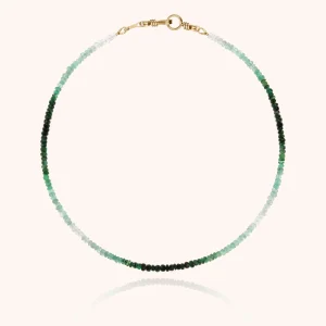 Collier Ras de Cou Rivière Attache moi - émeraude