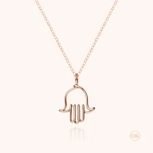 Collier Charms Symbolic Main de Fatma - or rose 750/1000