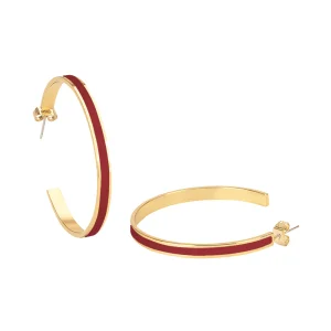 Créoles Bangle - Rouge Salsa