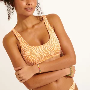 Maillot de bain 2 pièces Orange LOUANE AQUARELLE