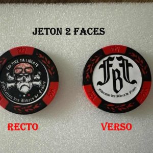 JETON DE POKER FBF ROUGE/NOIR