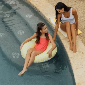 KIDS TUBE FLOAT YELLOW GINGHAM