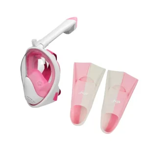 Kit de plongée pour enfant ROSE : Masque intégral et Palmes pour enfant