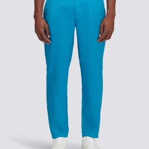 MEN PANTALON EN LIN SEMI EXTENSIBLE