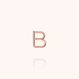 Puce d'Oreille Capitale Initiale - or rose 750/1000
