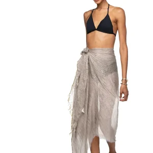 SILVER SHIMMERY SARONG WRAP